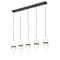 Z-Lite Cayden Linear Chandelier, 5-Light, 4.75in W x 42in L x 16.75in H, Matte Black/Clear, Etched Opal 1946P-5L-MB - alternate 3